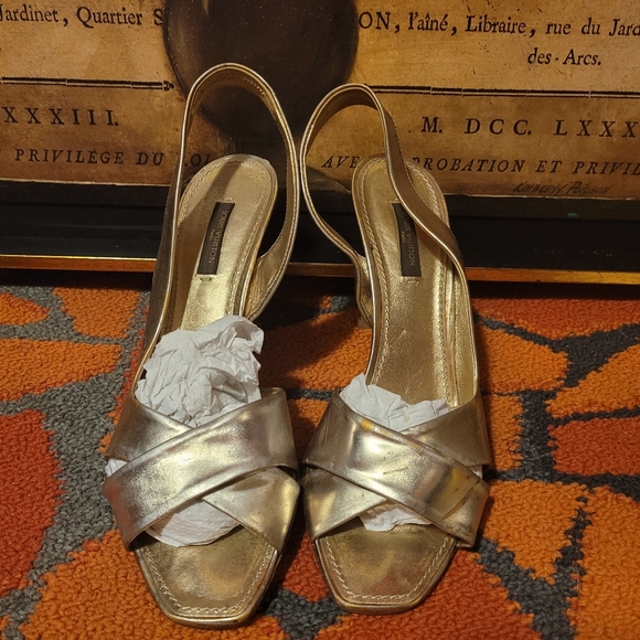 Louis Vuitton Slingback Round-Toe Sandal Pump Heels - Picture 2 of 10